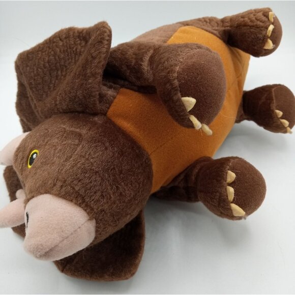Triceratops Plush Kohls Cares Brown Dinosaur Horns 13 Inch Stuffed Animal Toy - Picture 8 of 12